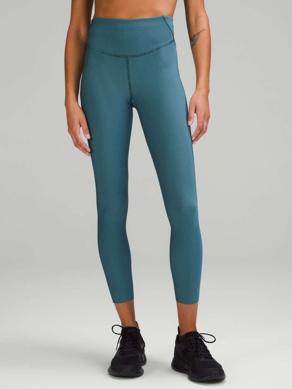 Lululemon Base Pace High-Rise Tight 25" Two-Tone Ribbed Green Jasper/Blue Chill